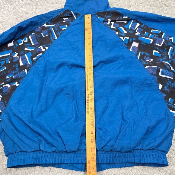 Vintage Reebok Jacket Womens L‎ Blue Full Zip Lightweight Oversized Nylon READ - Picture 12 of 14